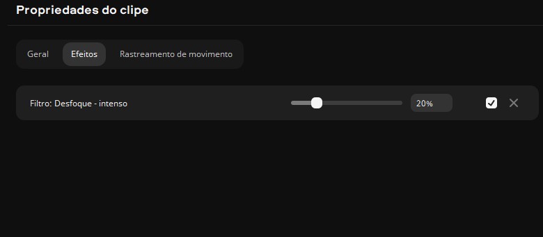 Configurando o Desfoque