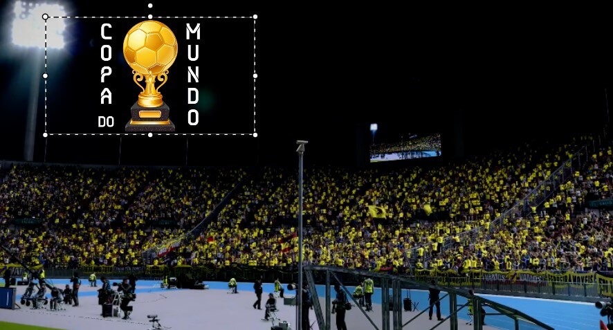 Imagem dimensionada no vídeo